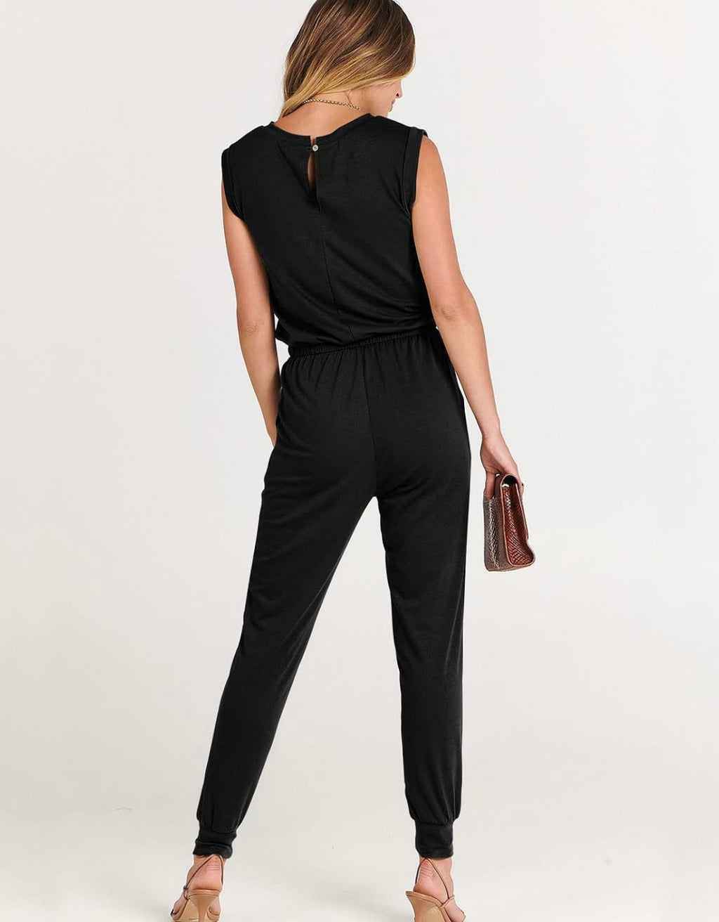 ANRABESS Jumpsuits for Women Summer Casual Sleeveless Rompers