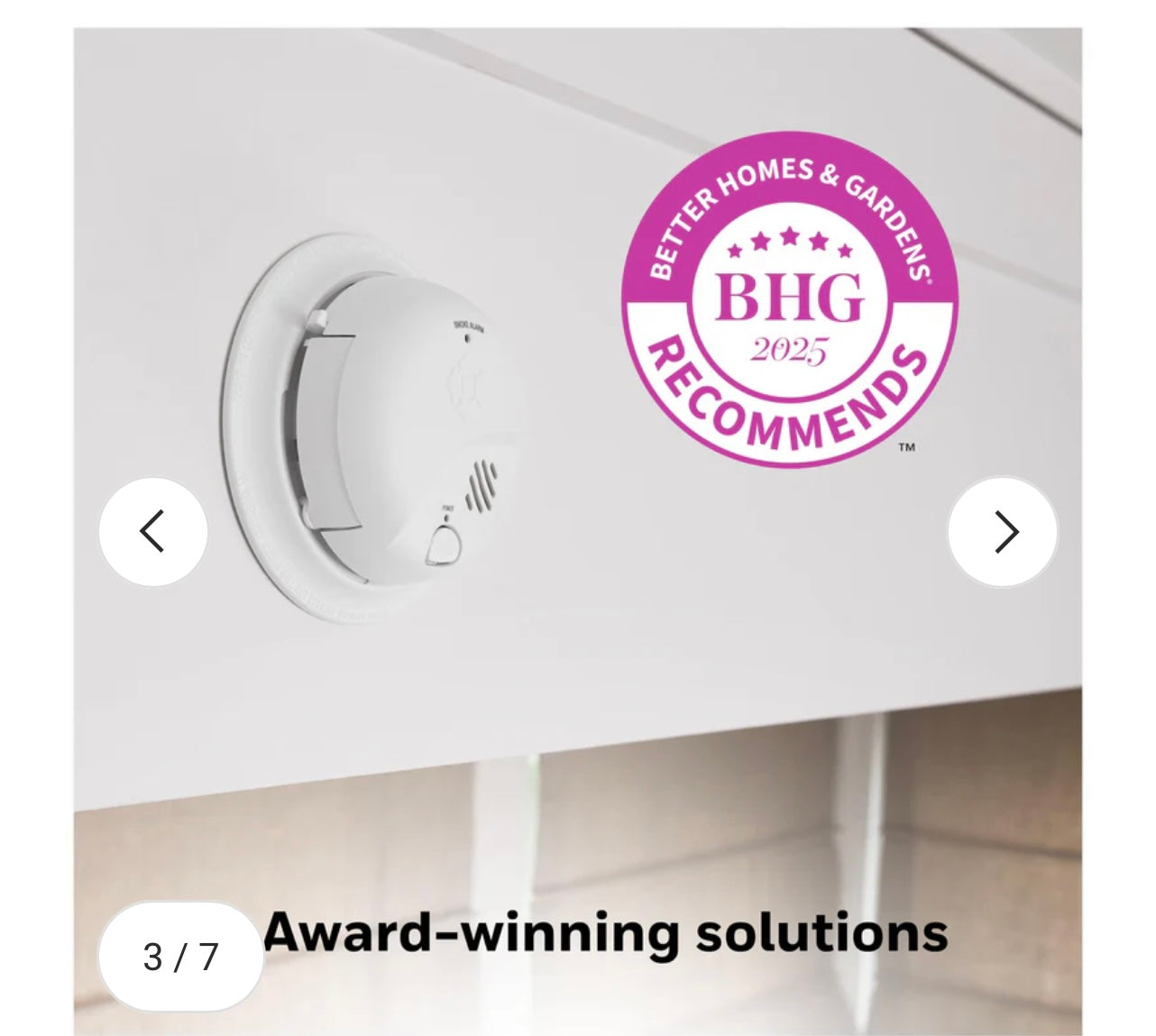 First alert hardwired smoke alarm with battery backup.