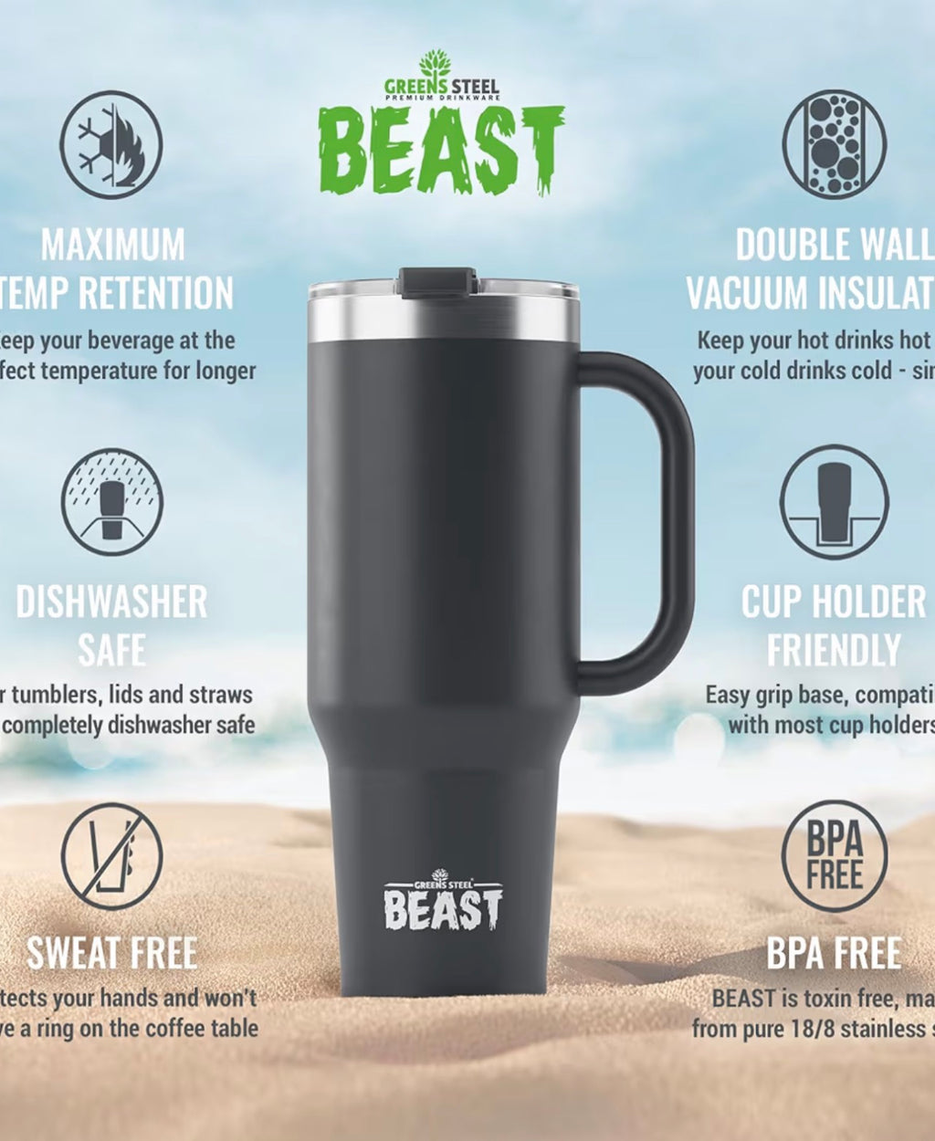 Greens Steel Beast 50oz