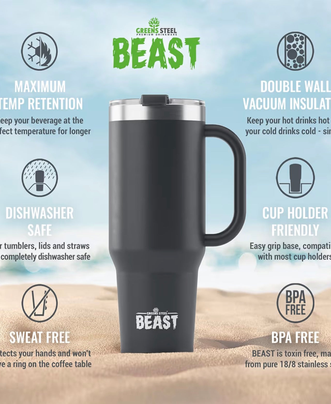 Greens Steel Beast 50oz
