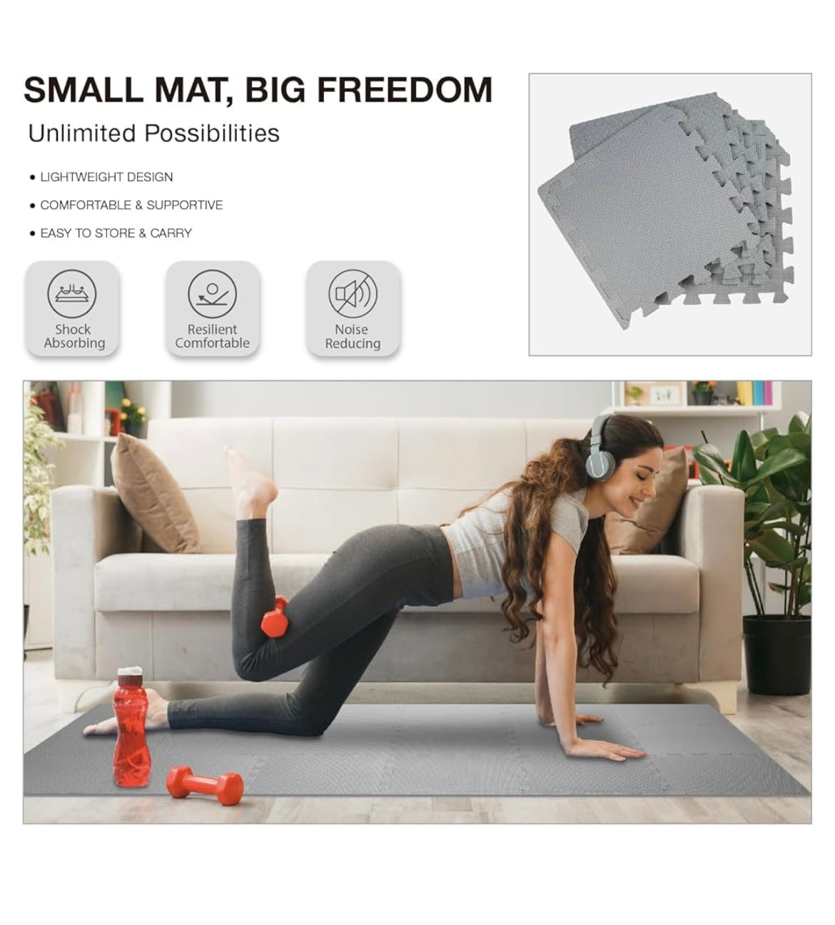 Air hop 18 pcs gym floor mat