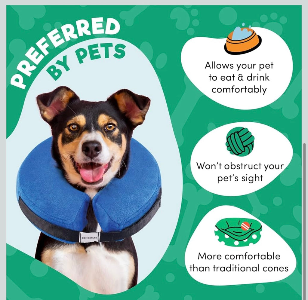 Inflatable dog cone collar