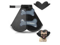 Dog Cone Collar Alternative, Partially Detachable Hard & Heavy Cone for Medium Dogs (French Bulldog Dachshund), Elizabethan Adjustable Protective Dog Neck Head Recovery Cone After Surgery Anti Licking