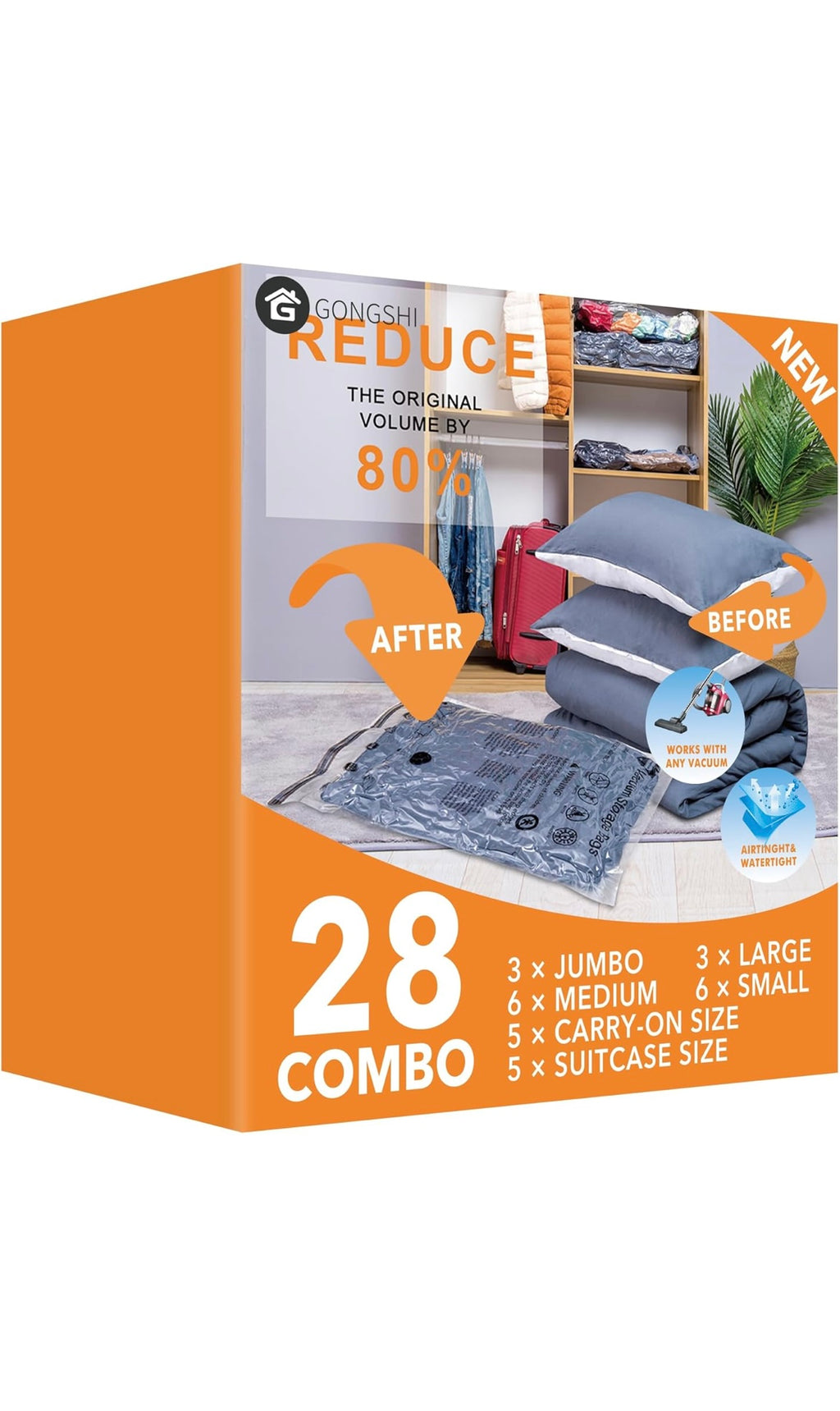 Vacuum storage bags