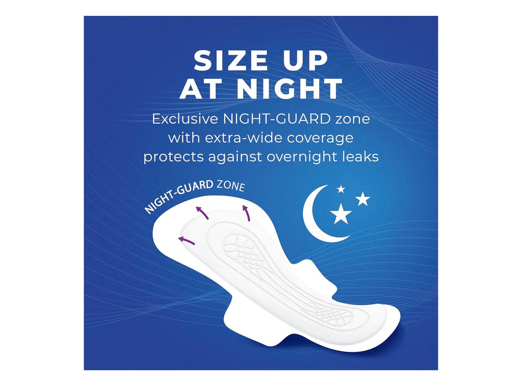 Stayfree Ultra Thin Overnight Pads with Wings, For Women, Reliable Protection and Absorbency of Feminine Moisture Leaks and Periods, 40 count - Pack of 3