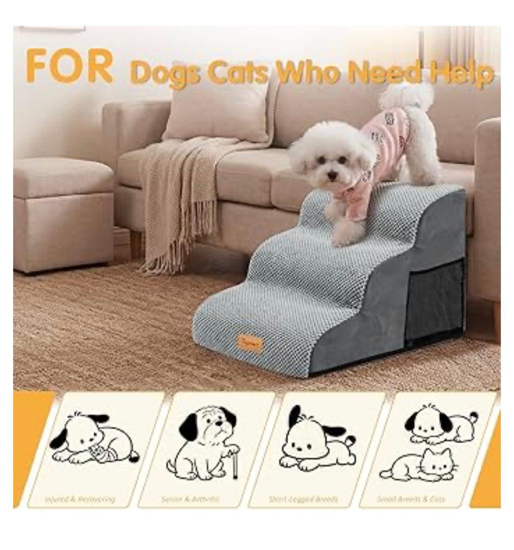 3 tiers foam dog ramp/steps