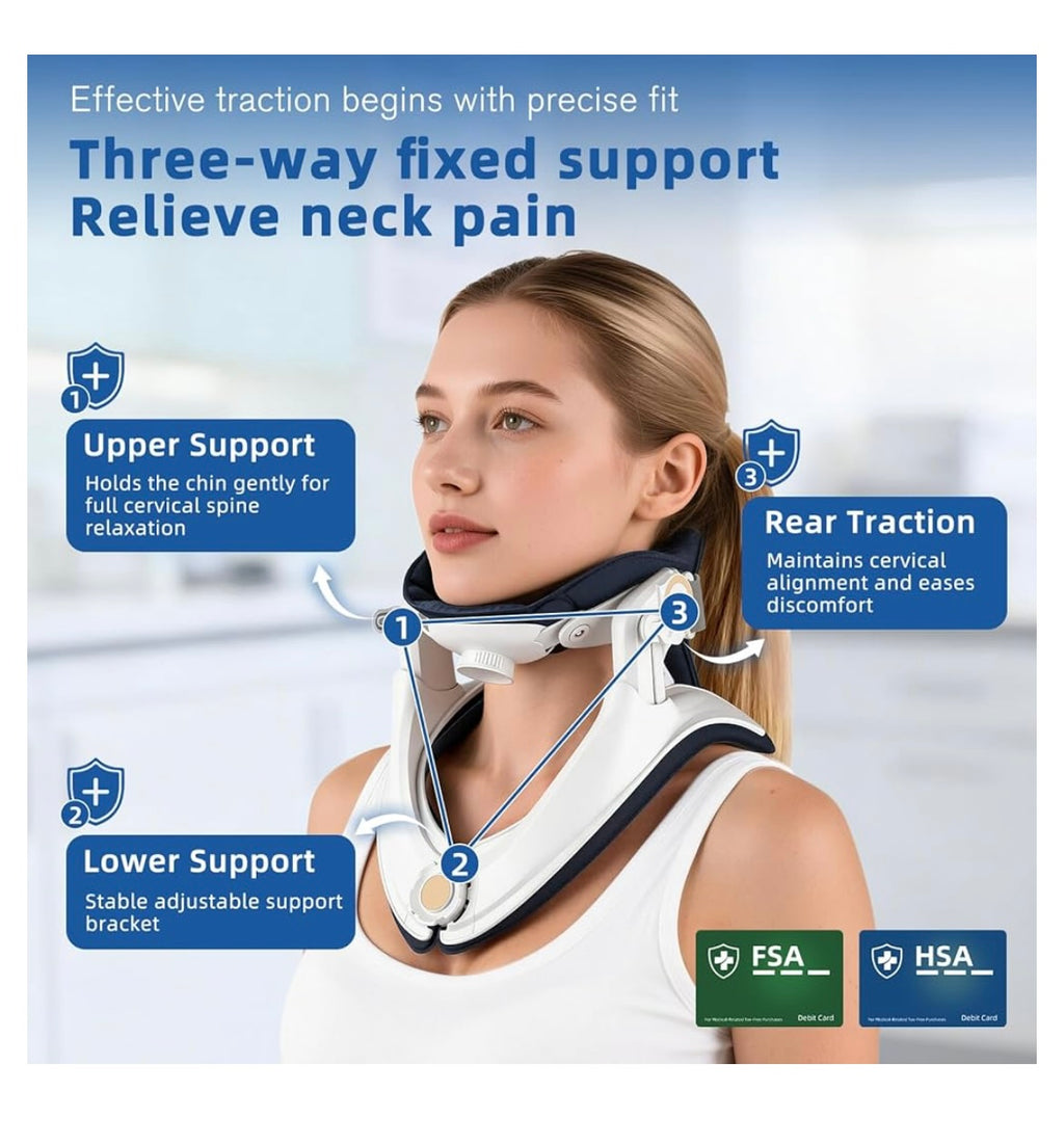 Neck stretcher cervical traction device