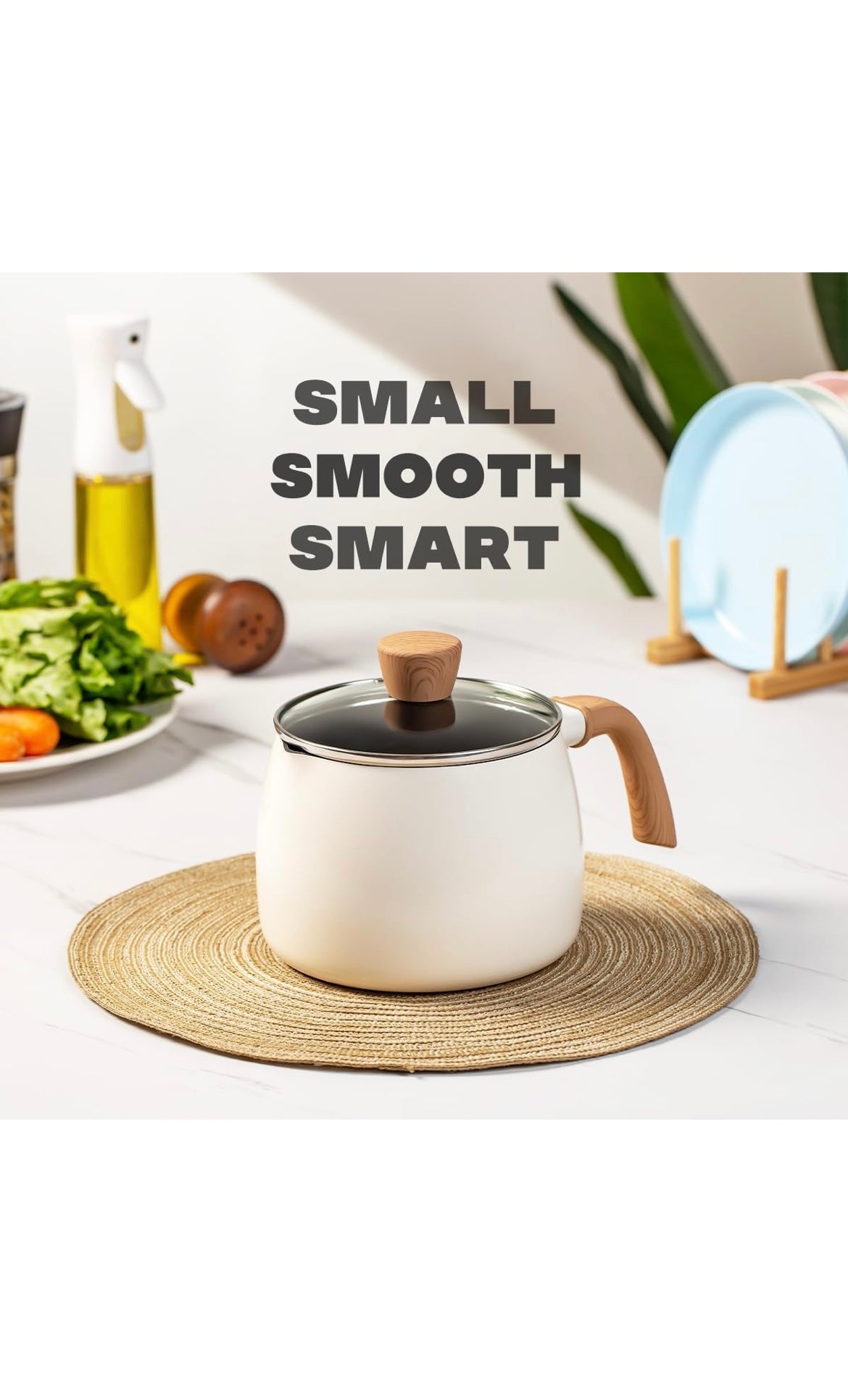 2.5 quart ceramic sauce pan with lid