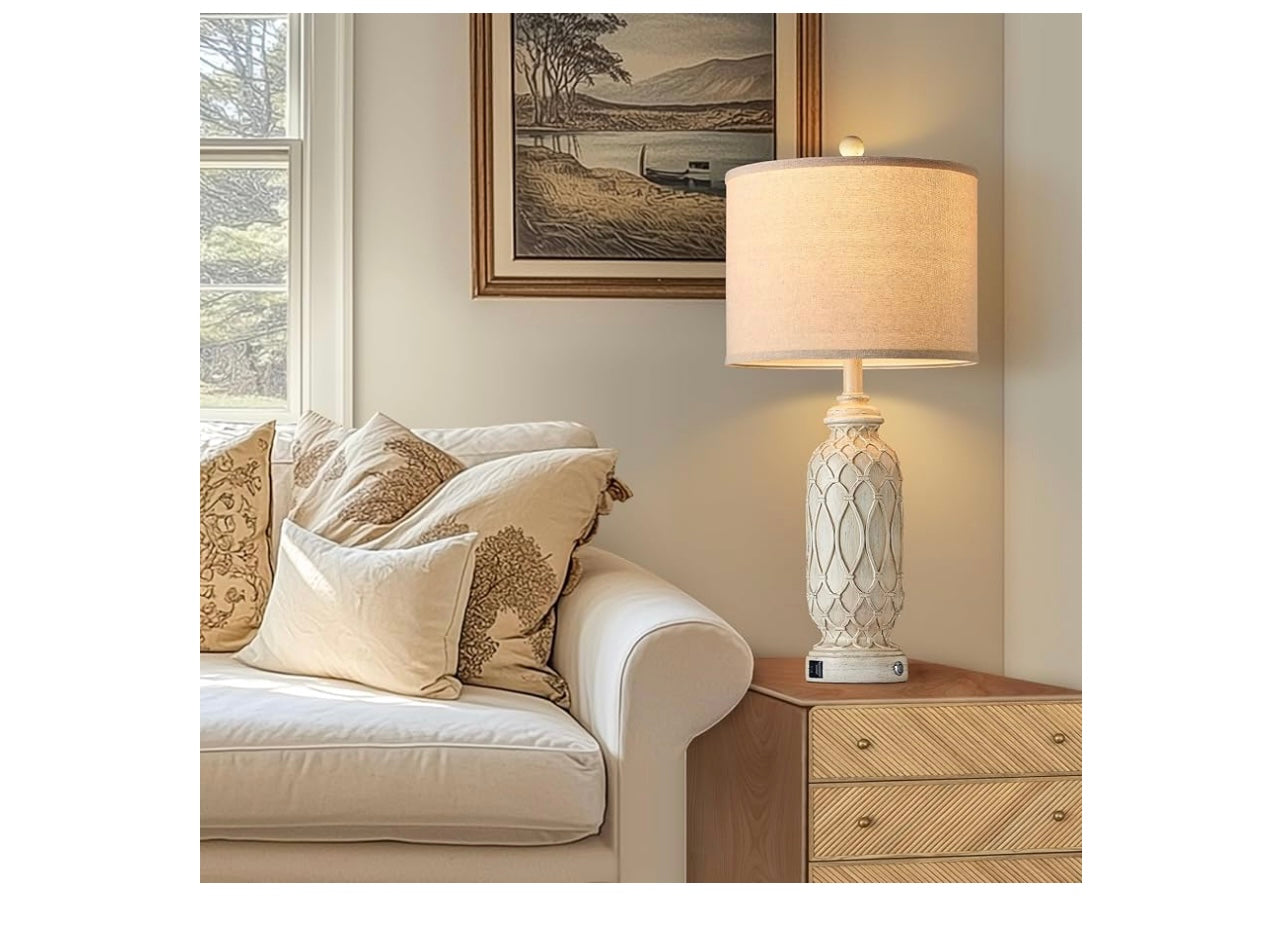 SRJJRS Farmhouse Table Lamps.