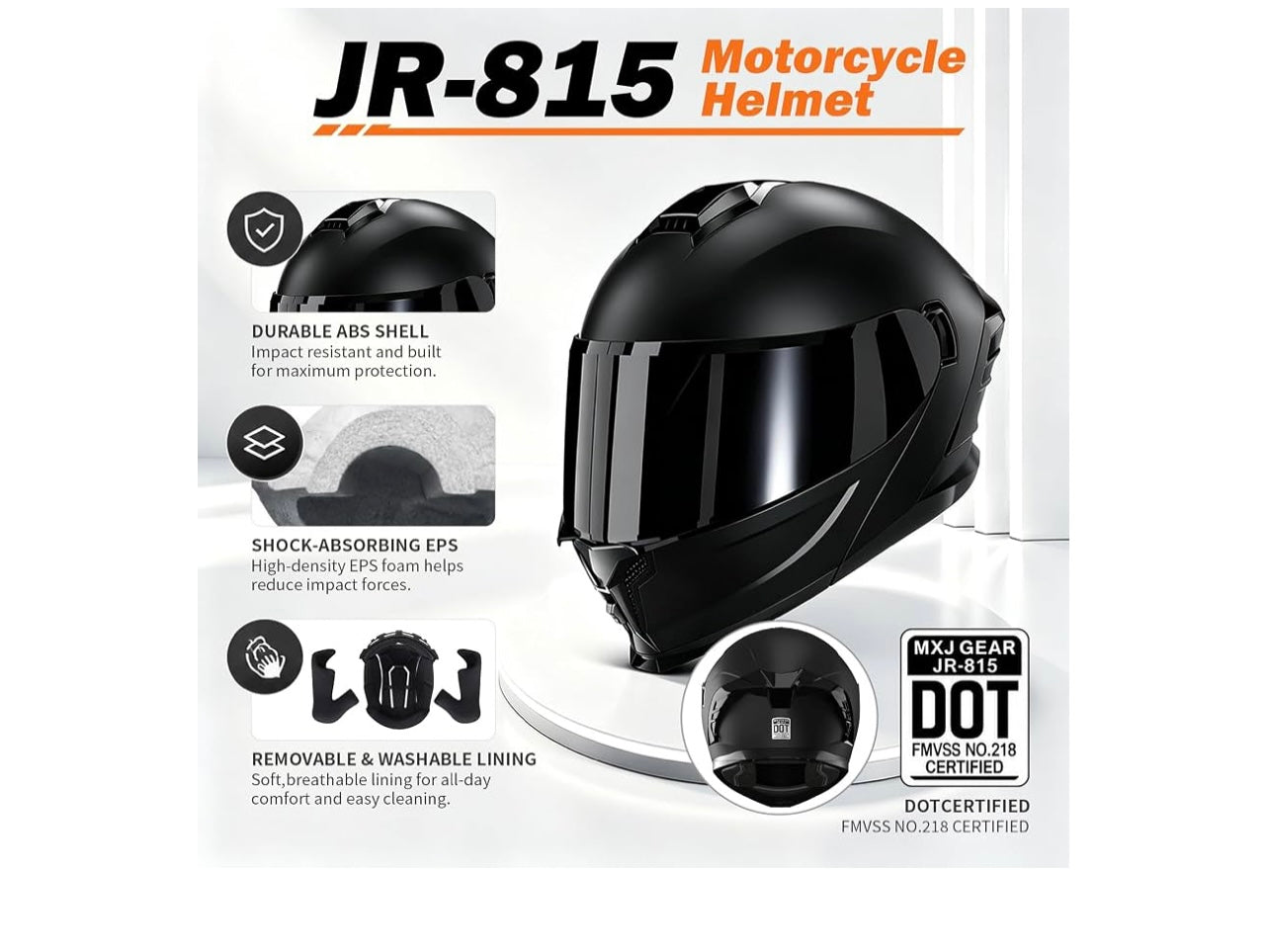 Size XL Motorcycle Helmet. JR-815.