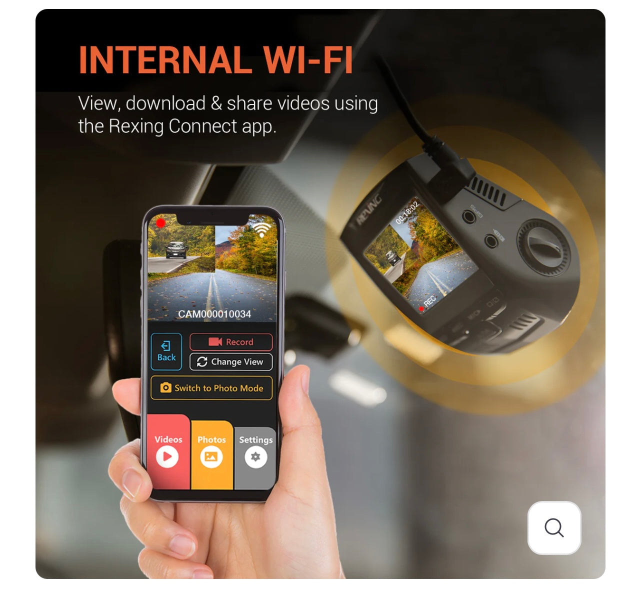 Rexing V1P-4K Dash Camera.