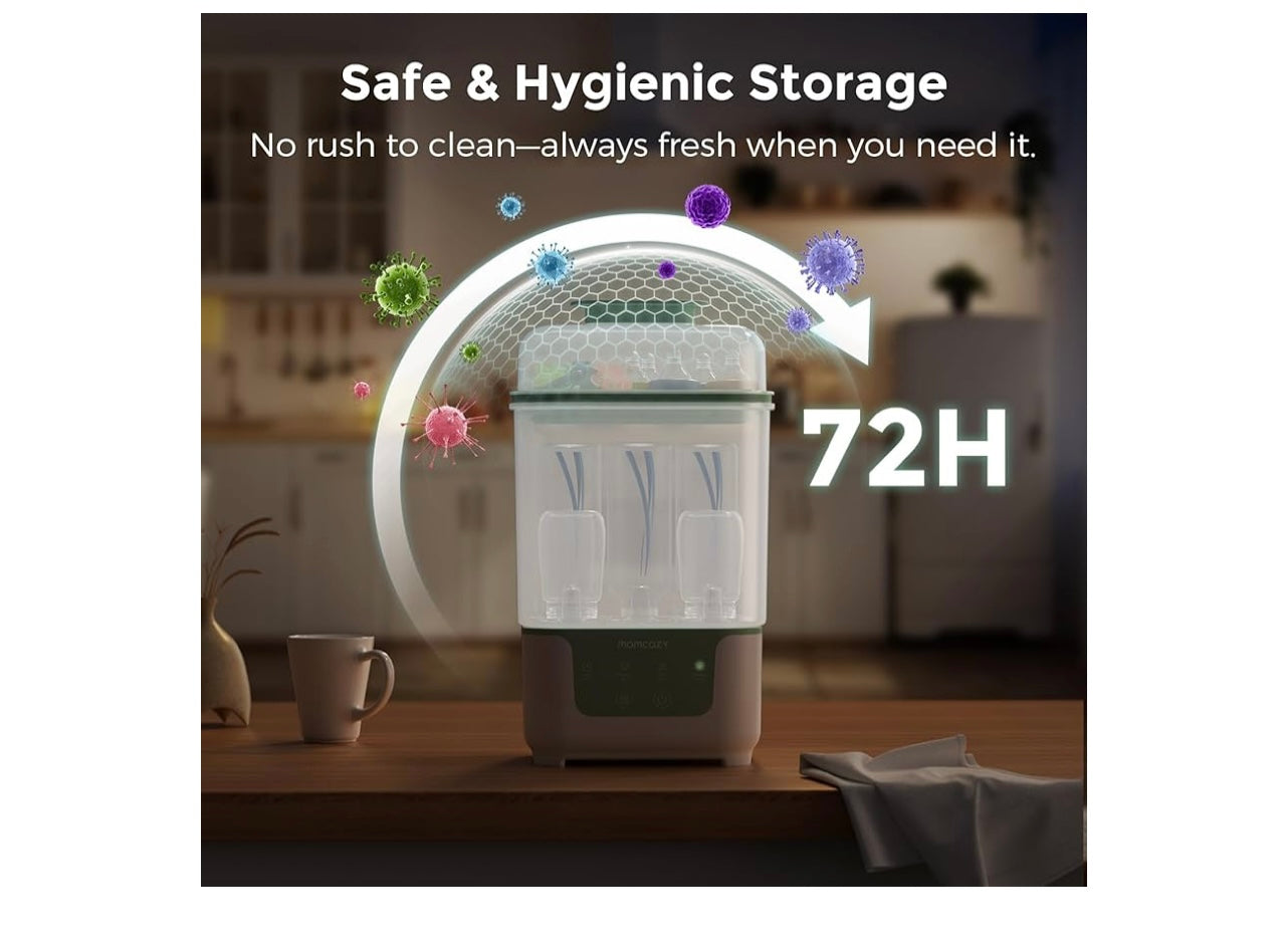Momcozy Space-Saving Bottle Sterilizer and Dryer.