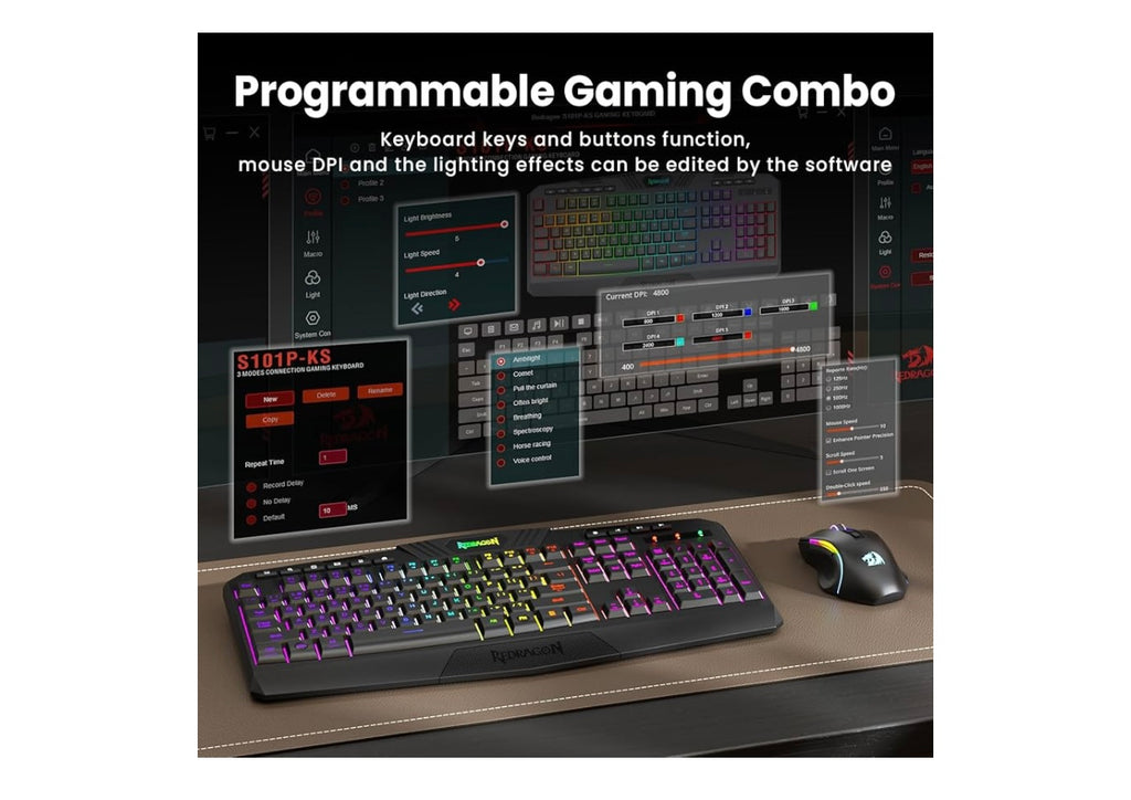 REDRAGON S101M-KS Keyboard and Mouse.