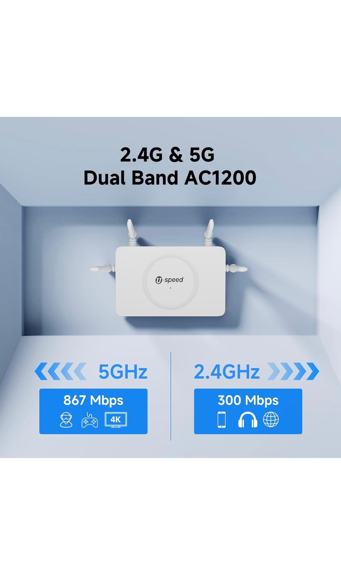 U-speed WiFi router ac1200