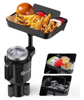 DYLEN Car Cup Holder Tray, Cup Holder Expander Adapter for Car, 9.5” Detachable Car Food Tray Table for Eating, Road Trip Essentials Fits Yeti, Hydro Flask 16-46 oz
