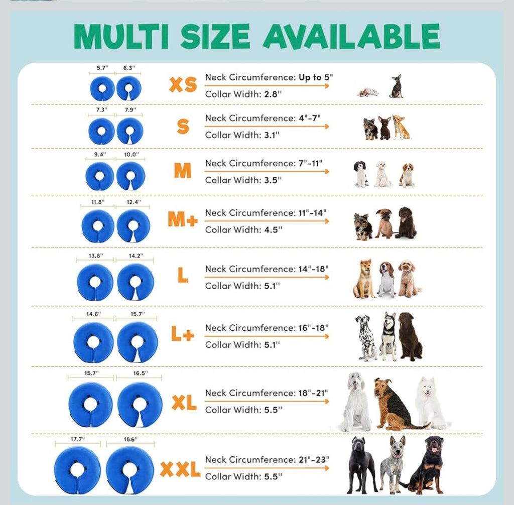 Inflatable dog cone collar
