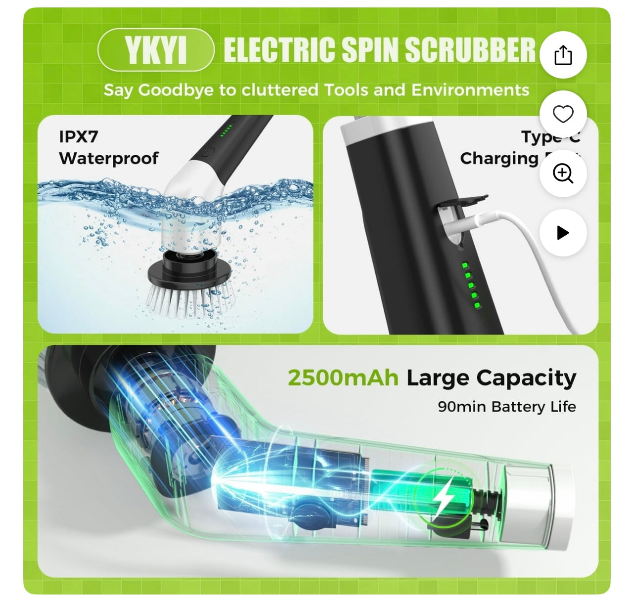 YKYI 8 in 1 Cleaning Brush.