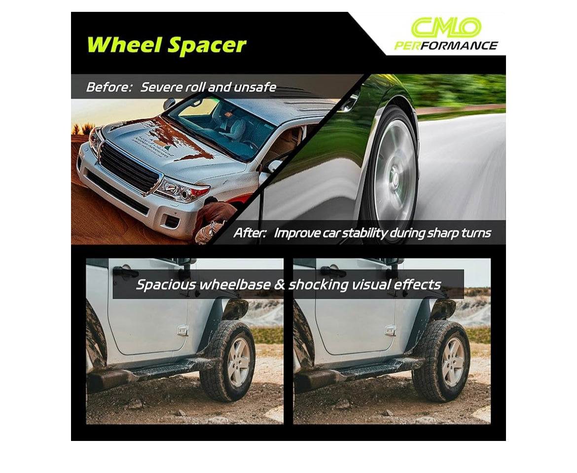 1 inch black wheel spacers