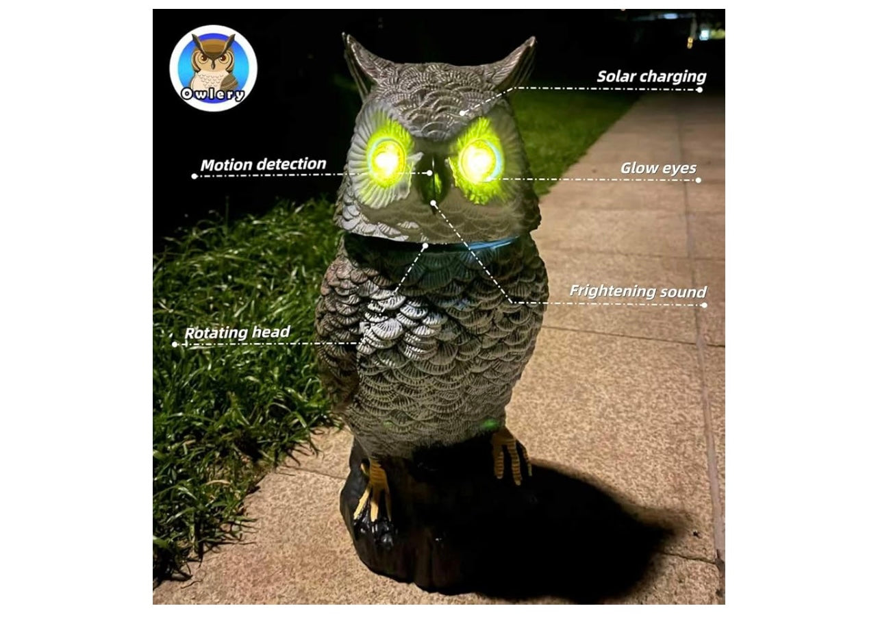 Owlery Solar Garden Owl.