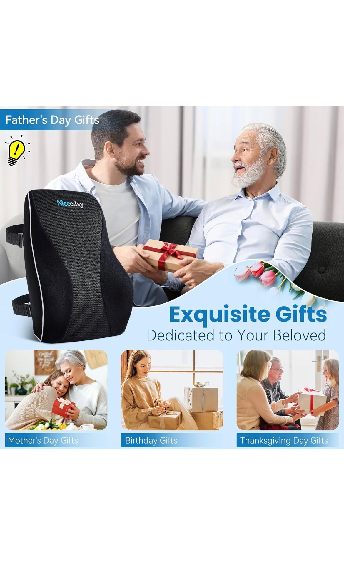 Niceeday lumbar support pillow