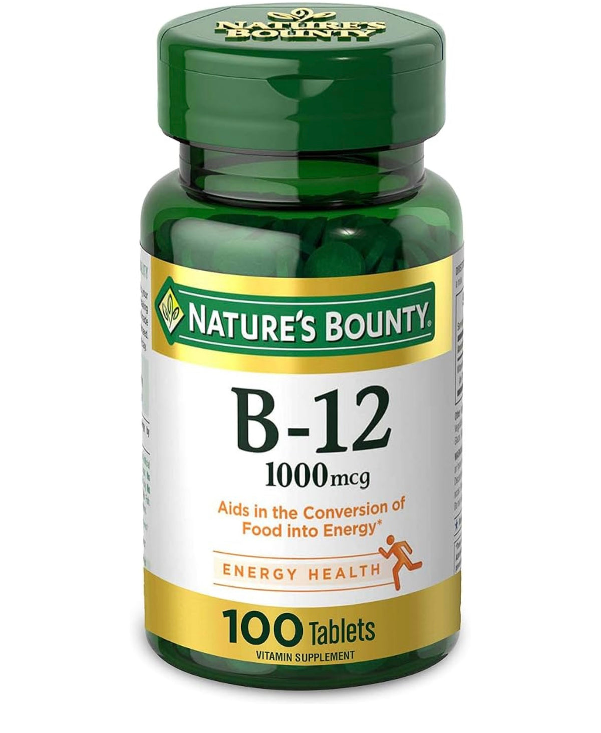 Nature's Bounty Vitamin B12, Supports Energy Metabolism, 1000 mcg, 100 Count. Exp 10/2028.