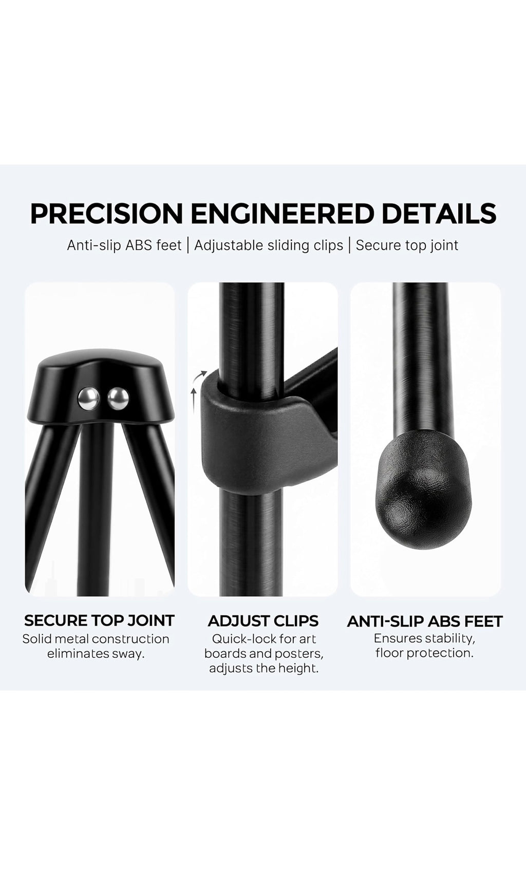 Black easel stands for sign 8 pack