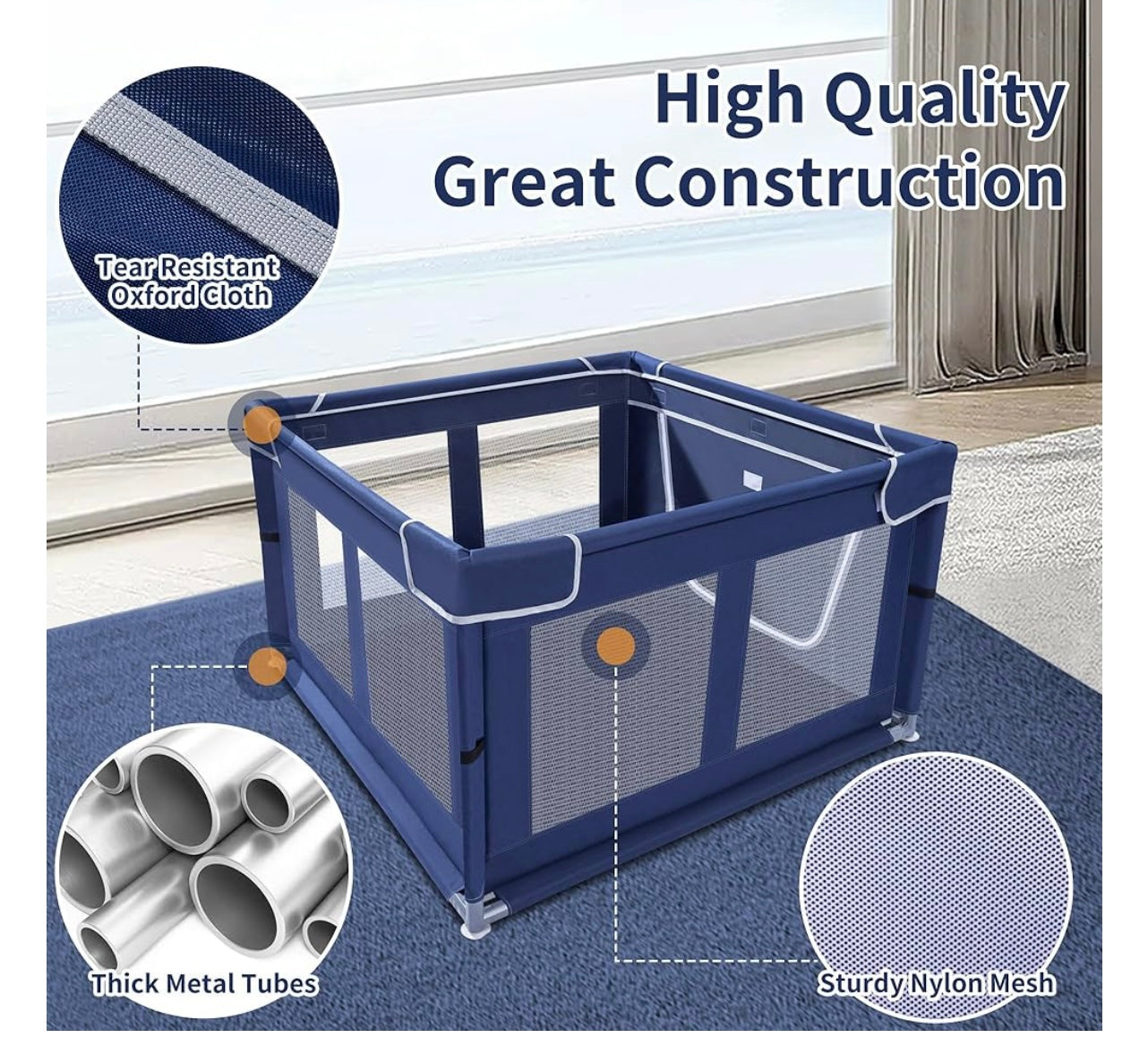 Puppy Playpen Indoor For Small Pets. 42x42x25