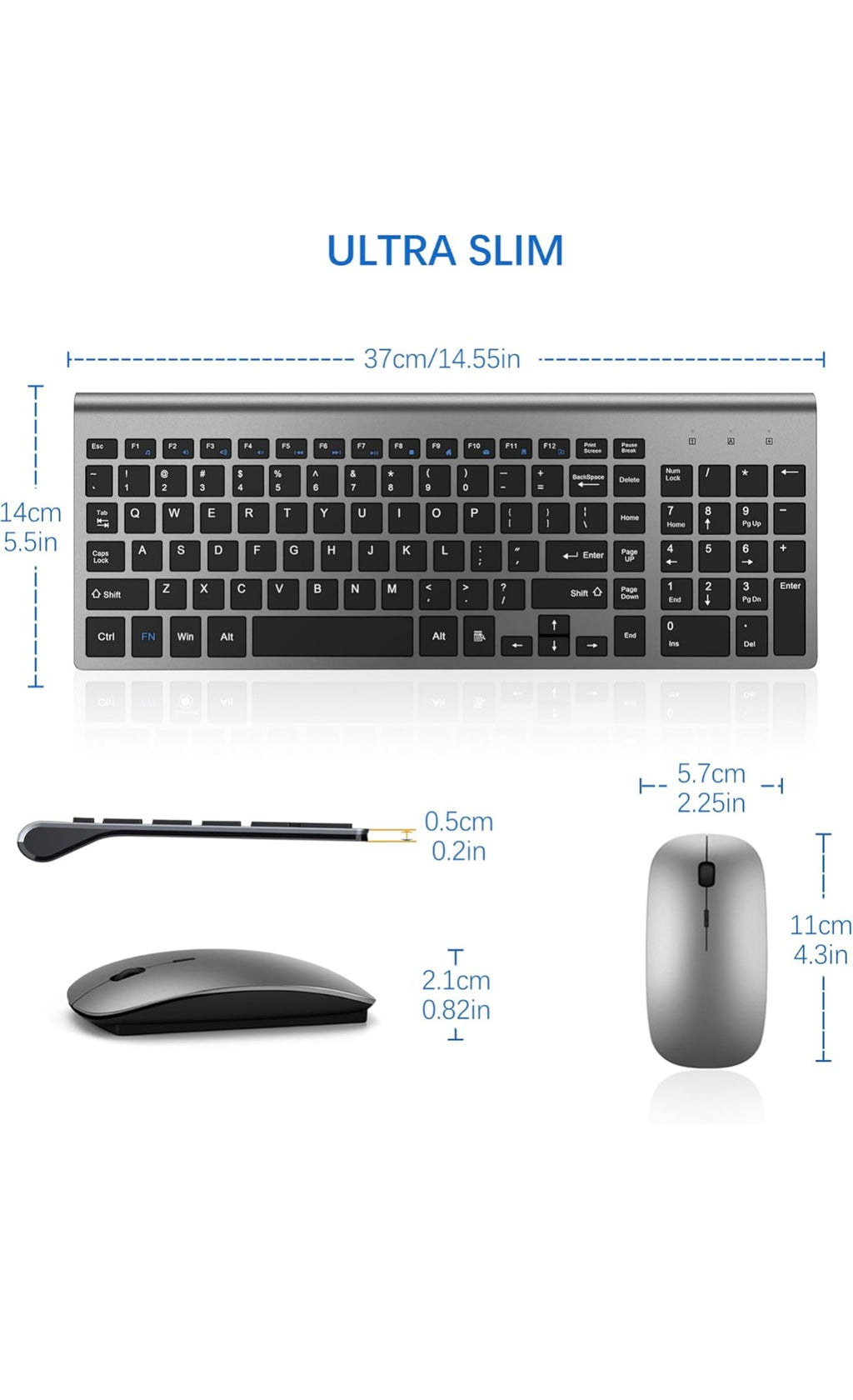 Wireless keyboard and mouse set