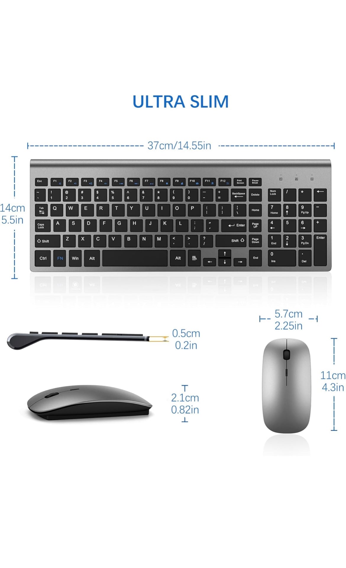 Wireless keyboard and mouse set