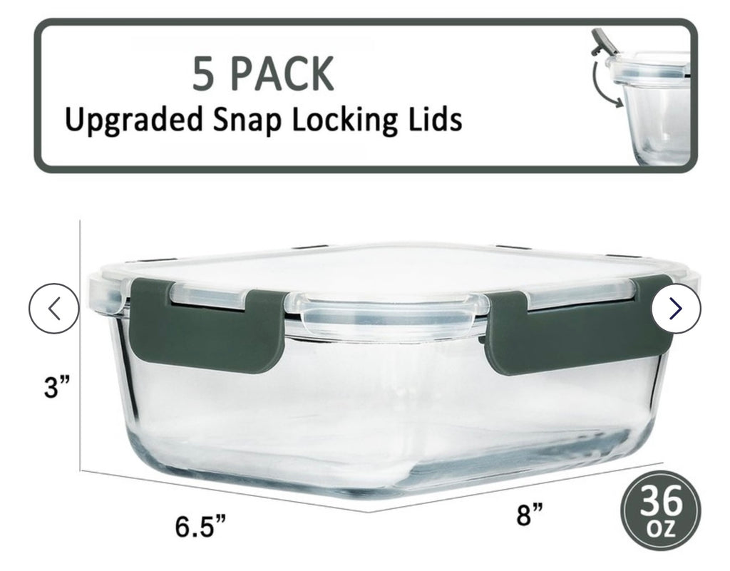 MCIRCO Glass Meal Prep Containers.