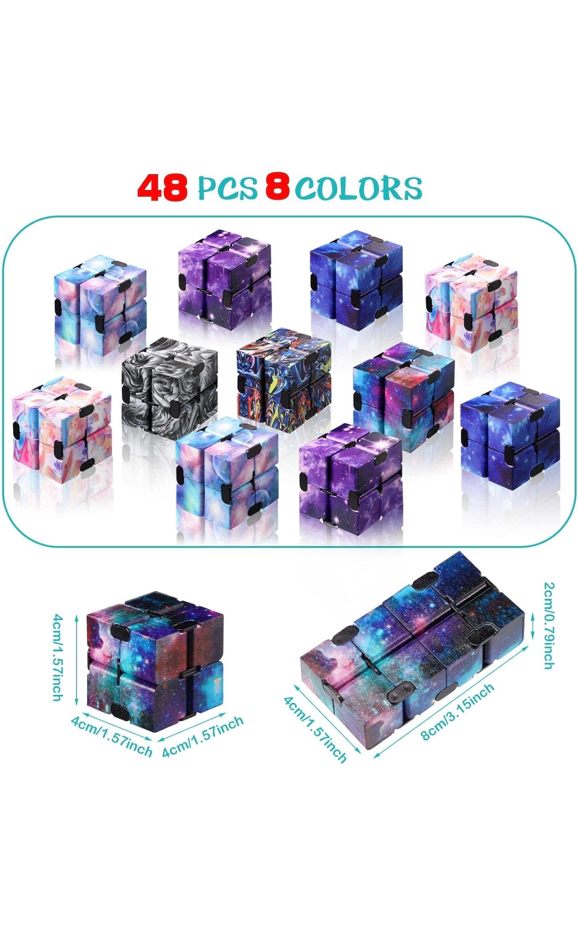 Infinity cube fidget toy 48 pcs