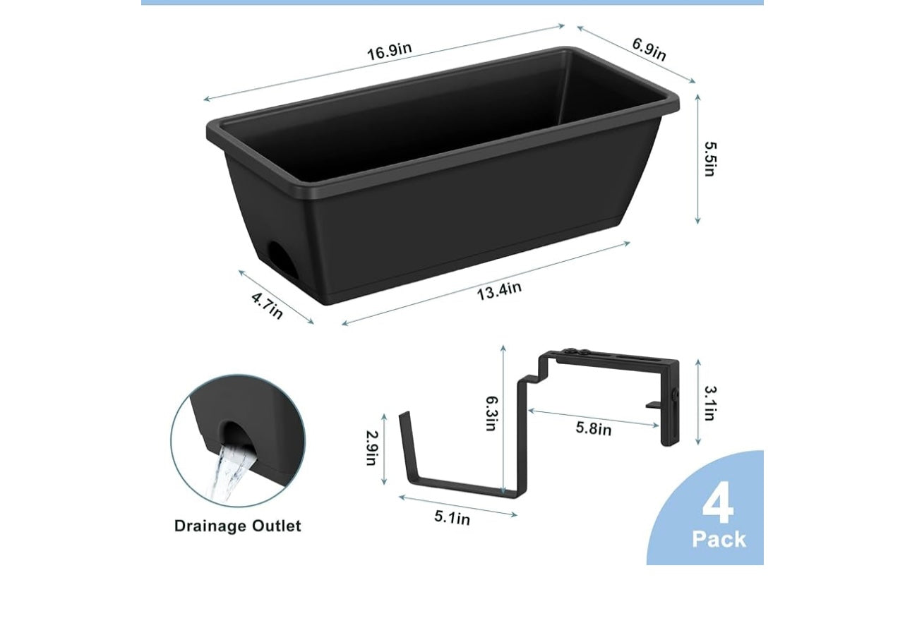 4-pack Window Box Planters.