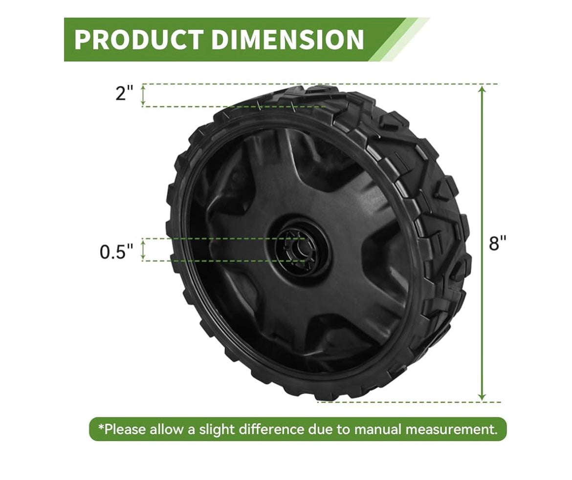 2 pack lawn mower wheels