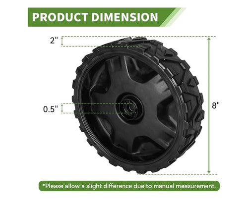 2 pack lawn mower wheels