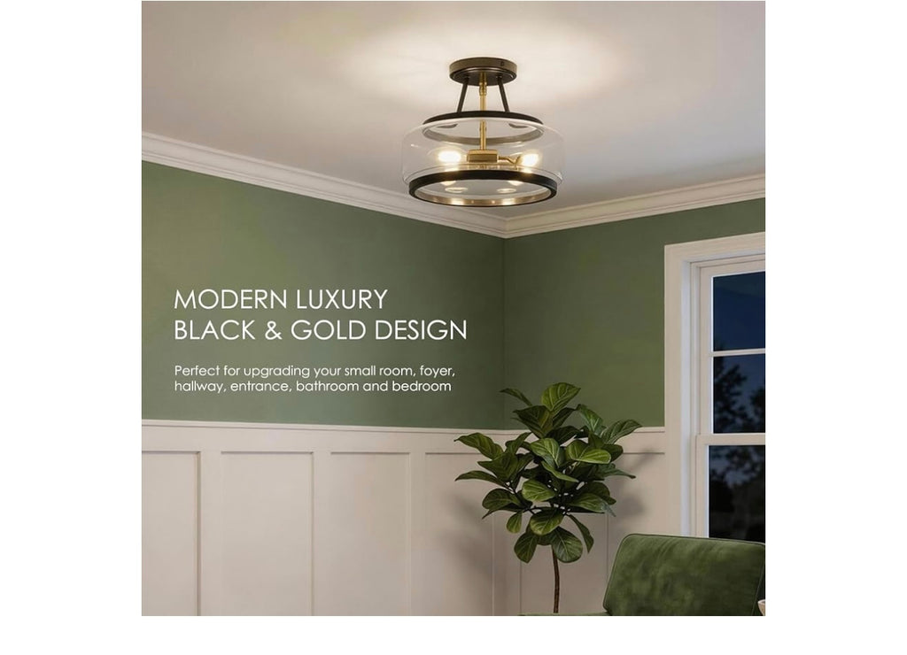 Oiyam Semi Flush Mount Ceiling Light.