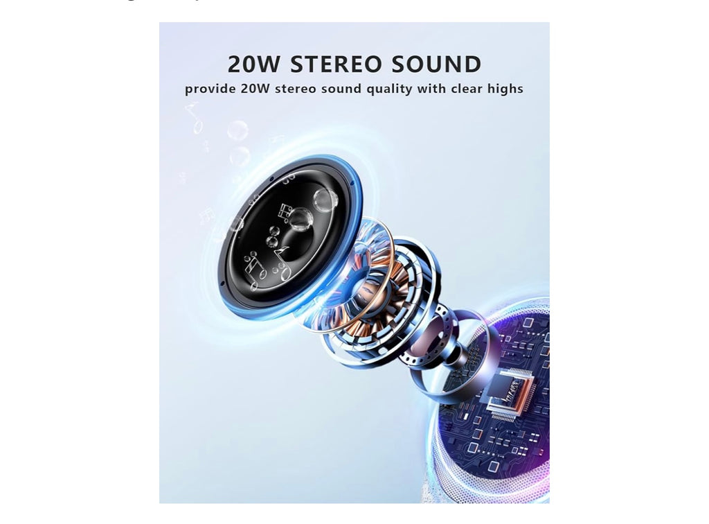 Beige Solar LED Stone with Bluetooth Speaker.