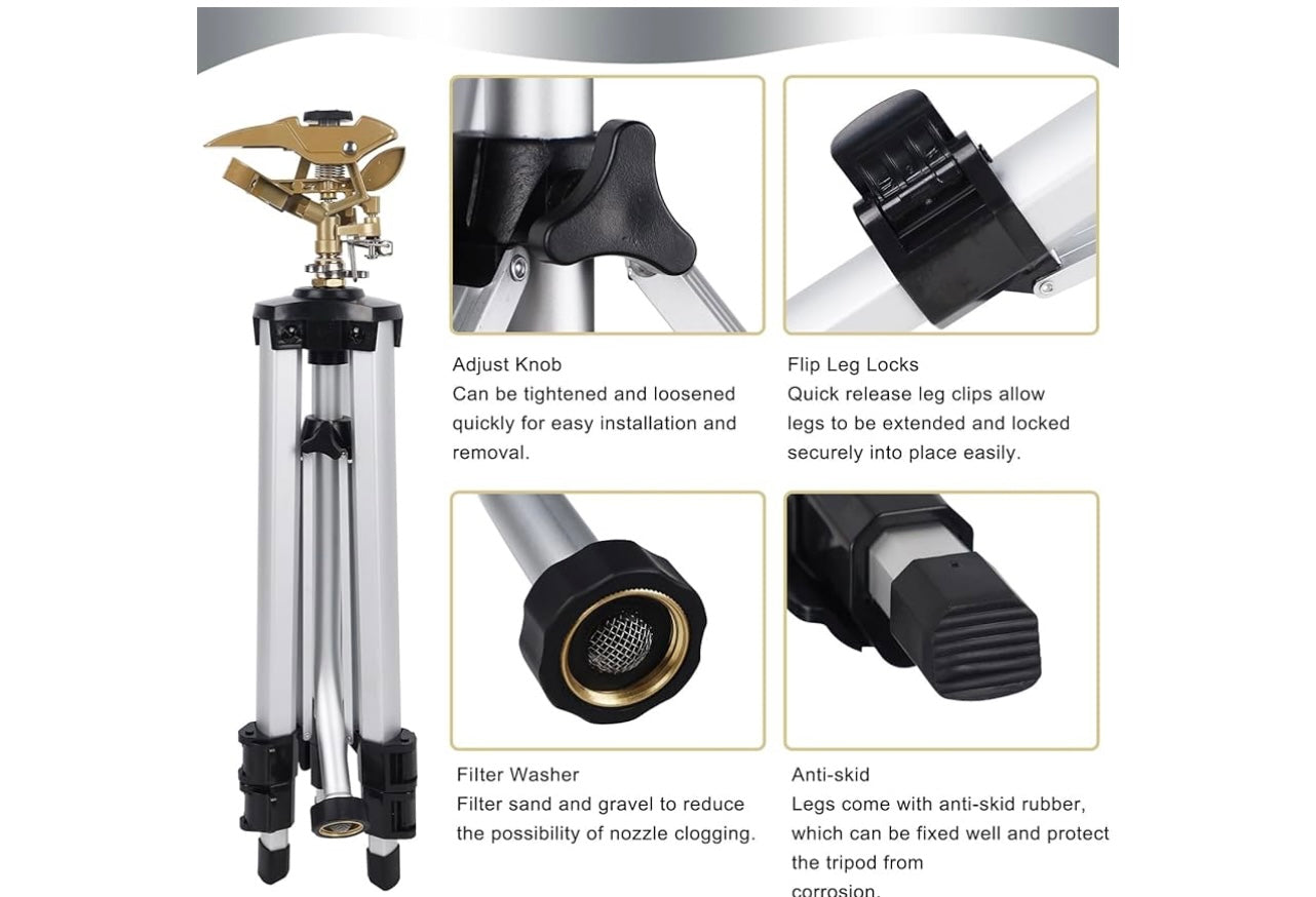 Biswing Impact Sprinkler Head on Tripod Base.