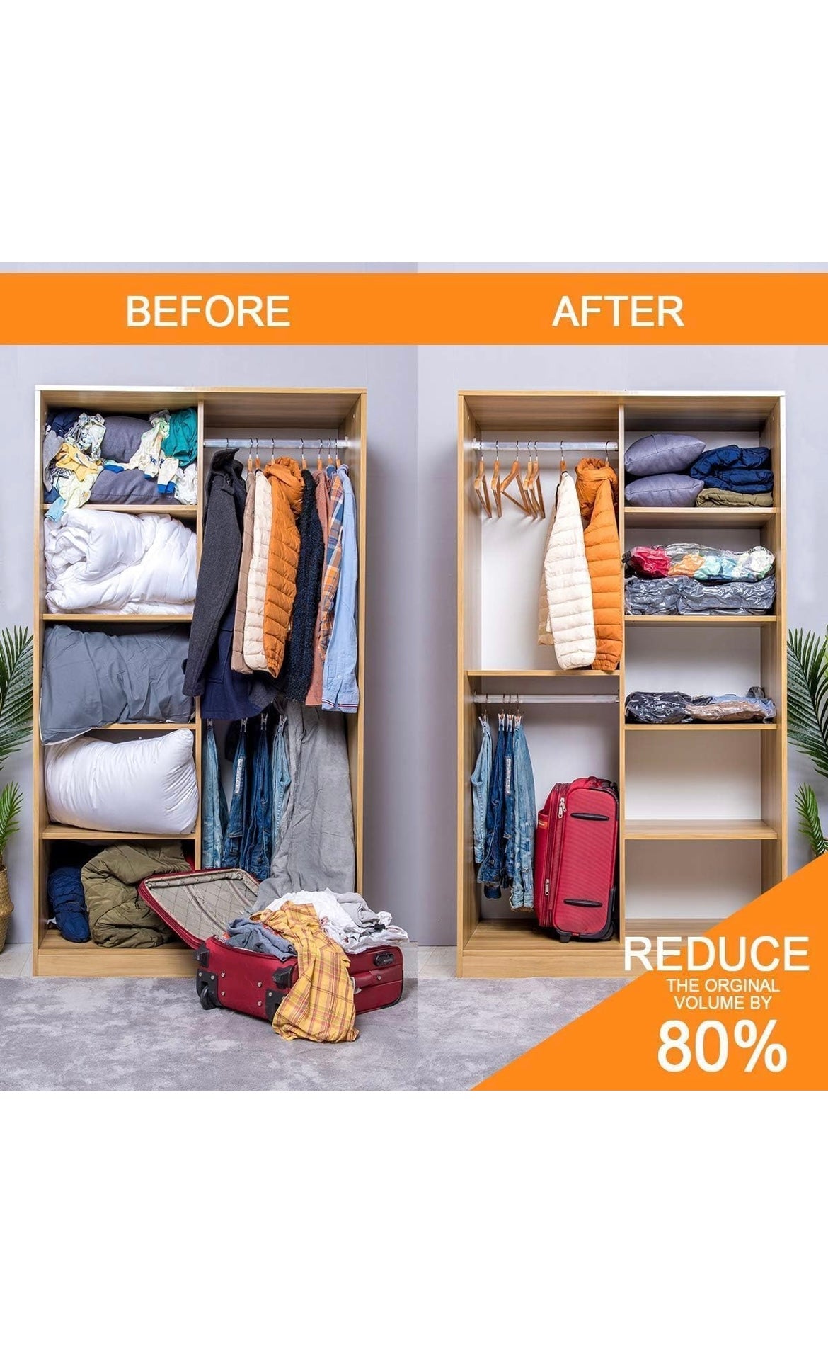 Vacuum storage bags