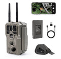 GardePro E8 2.0 Pro WiFi Bluetooth Trail Camera (Non-Cellular) – Triple-PIR Motion Sensor, Dual Antennas for Stable Connection, 4K Video, Rechargeable Battery, On-Site Viewing, Motion Activated