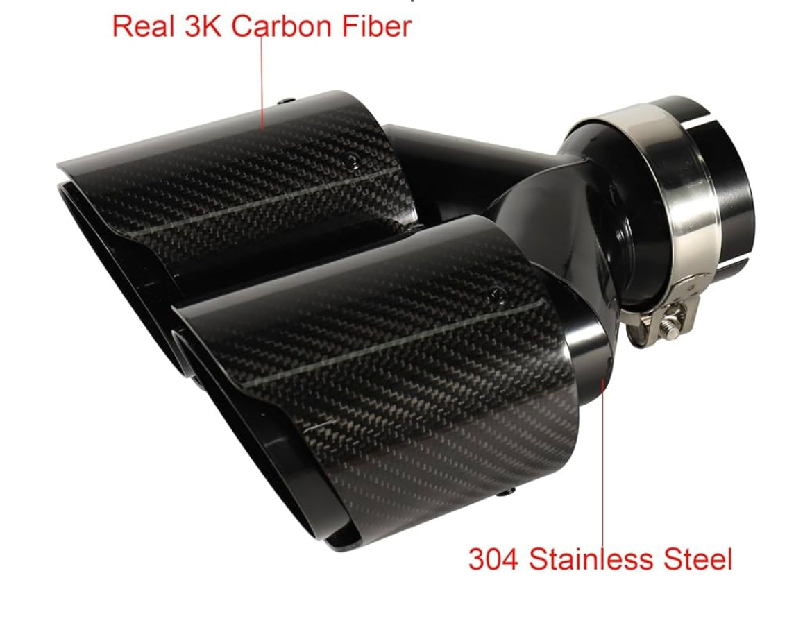 Carbon fiber dual exhaust tip