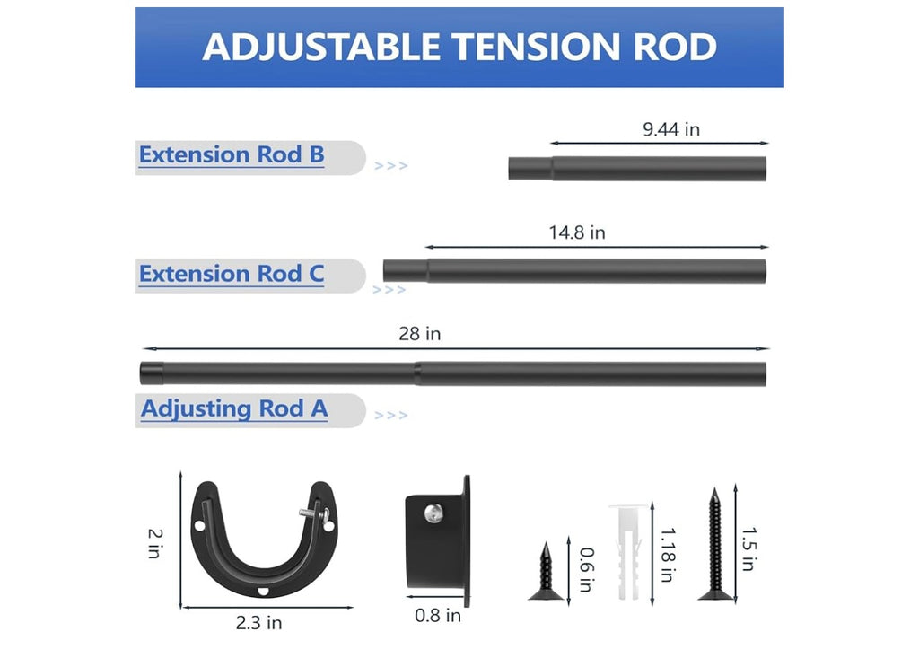 SUTINE Closet Rods For Hanging Clothes.