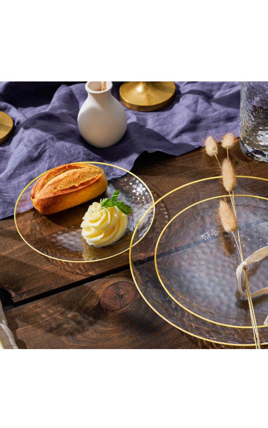 100 pack clear plastic plates