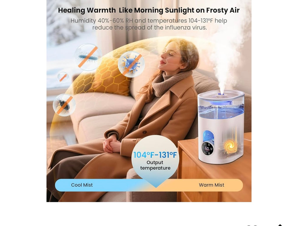 GloryAir 6L Cool and Warm Mist Humidifier.