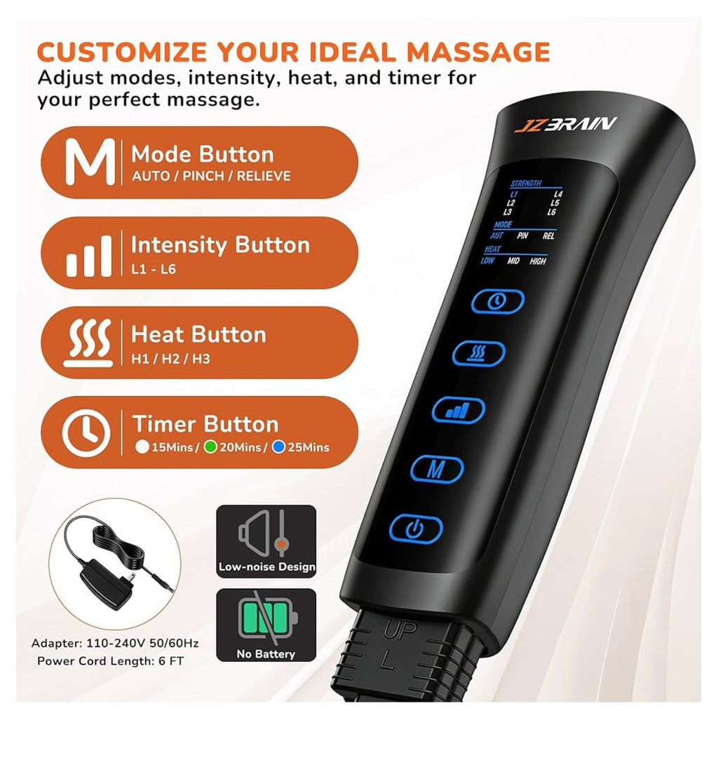 JzBrain Air Compression Leg Massager For Thigh and Calf.