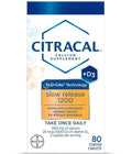 Citracal Slow Release- Calcium 1200 mg with Vitamin D3, Magnesium, Calcium Supplement, Bone Health Support, Take Once Daily Caplet, 80 Count
