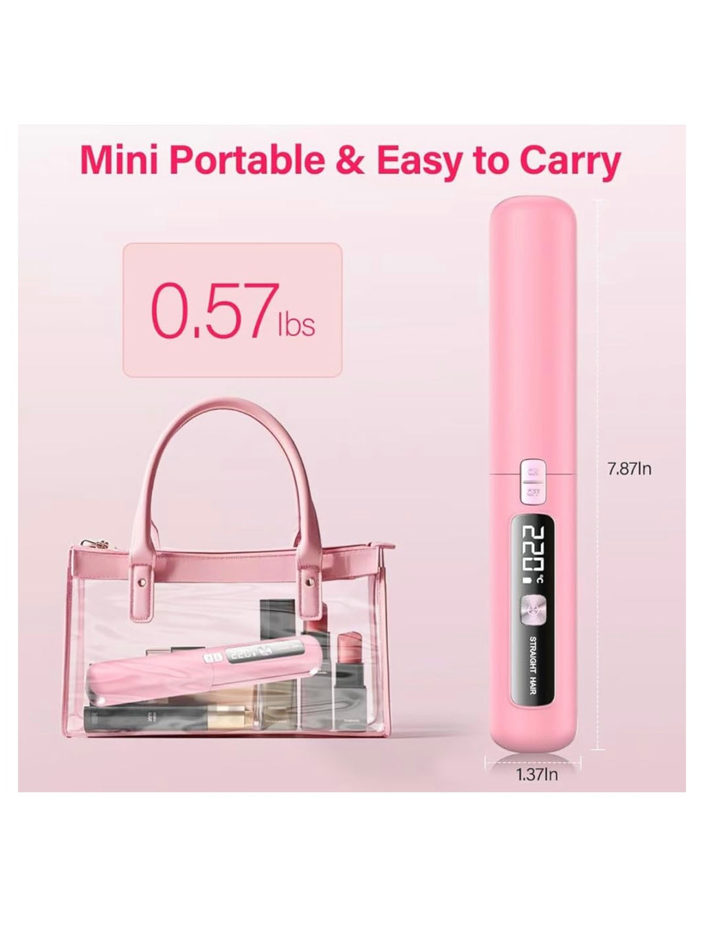Cordless hair straightener and curler