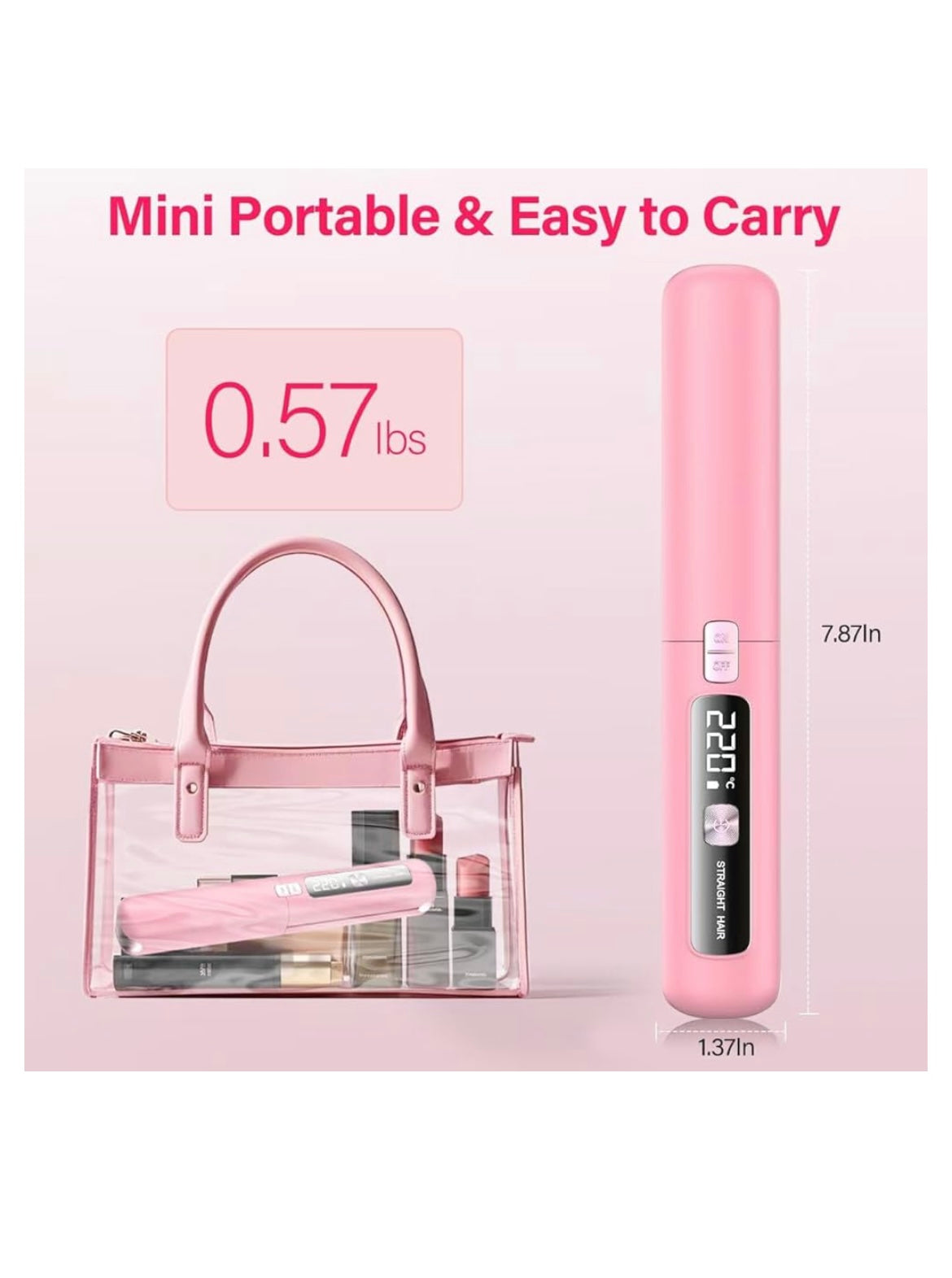 Cordless hair straightener and curler
