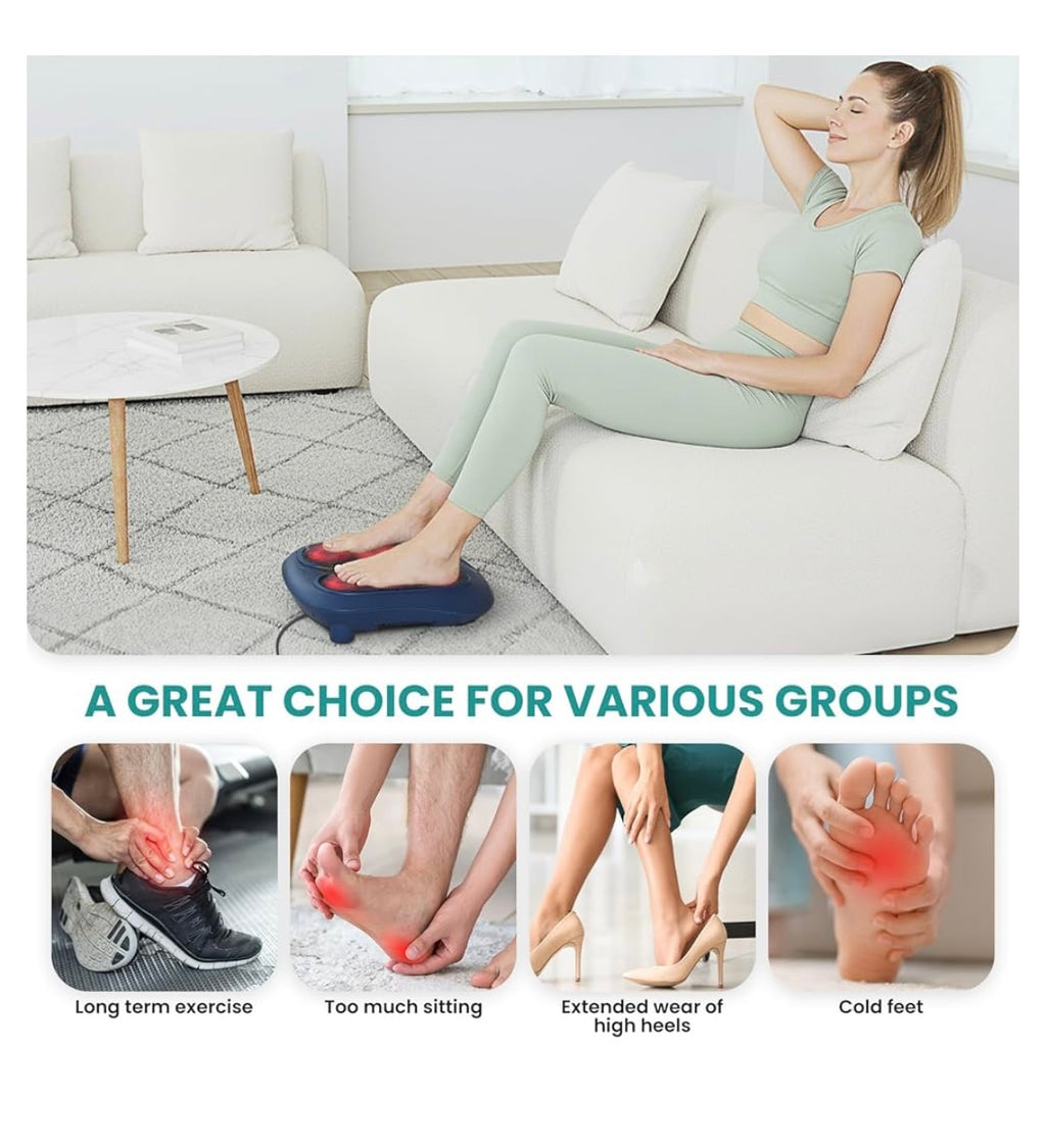 Foot massager with heat