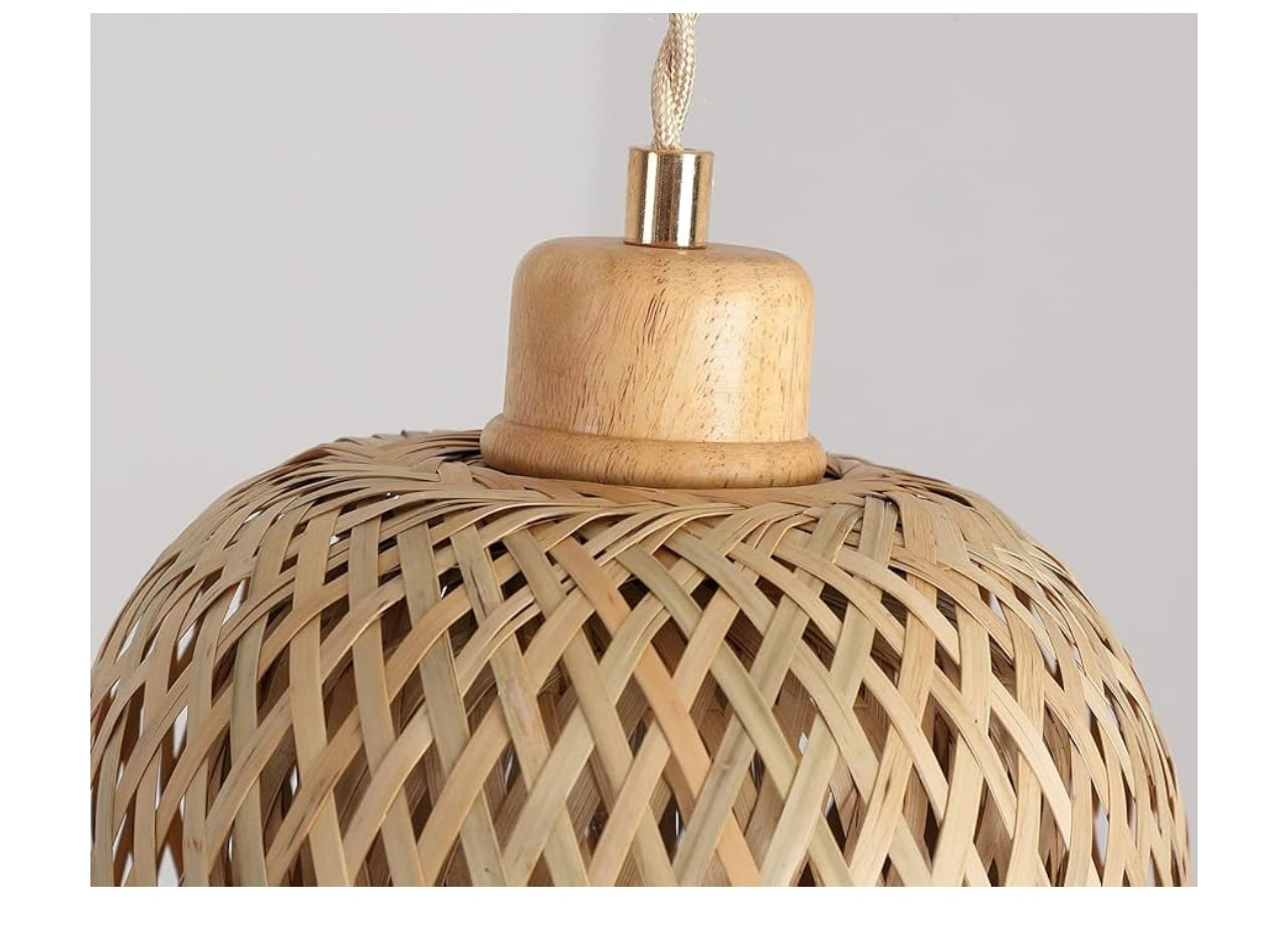 Bamboo Pendant Light Fixture.