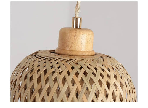 Bamboo Pendant Light Fixture.